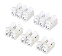 Aiqeer 62Pcs Spring Wire Connectors Set, Electrical Cable Clamp Terminal Block, Quick Connectors (50 Ch2 + 12 Ch3)