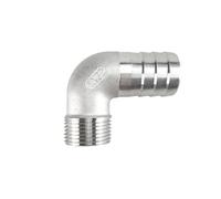 AIQFTGSNS 1PC 304 stainless steel outer wire bend hose joint/90 degree outer wire bend hose 1/2" BSP Male elbow x 20mm AIQFTGSNS
