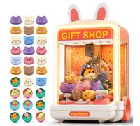Aiqi 30 PCS Claw Machine for Kids, Mini Vending Machine with Lights Sound, Electronic Prize Dispenser for Kids Girl Ages 3-6, Claw Toys Game Gifts for 3 4 5 6 7 8 Years Old Girls