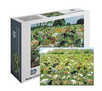 AiQima 1000 Piece Jigsaw Puzzle, 101 Pooping Puppies, Dogs Pooping Puzzle, Classic Style, 12 Years and Up