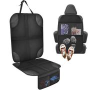 AiQInu 1 x Car Seat Protector for Child Seat Pad and 1 x Backrest Protector Car with Pockets Waterproof Seat Protector for Children and Pets