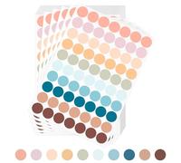 AiQInu 1400 Pieces 19 mm Coloured Adhesive Labels Coloured Dots Stickers Round Coding Stickers for Home Office Supplies, 10 Colours