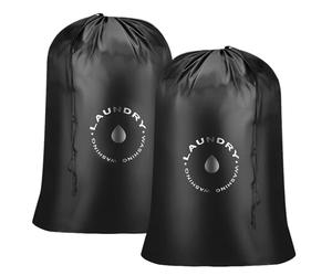 AiQInu 2 Pieces Drawstring Laundry Bag Foldable Laundry Bag, 60 x 85 cm
