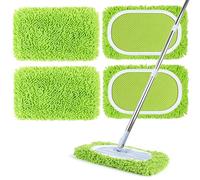 AiQInu 2 Pieces Reusable Dust Caps for Swiffer Sweeper, Mop Cloths, Reusable Mop Pads - Green