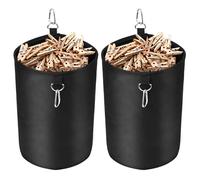 AiQInu 200 Pegs Outdoor Clothes Peg Holder Clothes Peg Bag for Indoor Outdoor Clothes Pegs (2 Pieces)