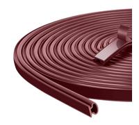 AiQInu 6 m (L) Rubber Door Seal, Self-Adhesive Door Seal for Doors/Windows, D-Shaped Sealing Tape, Waterproof for Door Frame Window Insulation (Black, 10 mm (W) x 6 mm (D))