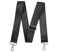 AiQInu Adjustable Bag Strap, Width 3.8 cm, Length 80-140 cm, Black, Classic Style, Polyester Material