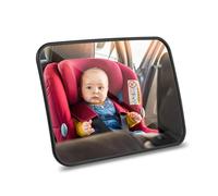 AiQInu Car Mirror Baby Rear View, Baby Car Mirror for Back Seat, 100% Shatterproof Car Baby Mirror, Adjustable Straps, Essentials for Newborn and Baby Safety