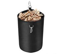 AiQInu Clothes Peg Bag with Sealing Cord, Storage for up to 200 Pegs, Peg Bag for Clothes Pegs, Indoor and Outdoor Storage, Black, Cylindricity