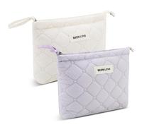 AiQInu Cosmetic Bag 2 Pieces, Make Up Bag Set, Cloud Effect Design - Lightweight Travel Makeup Bag for Jewellery, Electronics & Cosmetics