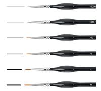 AiQInu Detail Brushes-6PCS, Nylon, Black, M