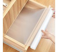 AiQInu Drawer Mat, Non-Slip Mat, Drawers, Eva, Non-Adhesive, Transparent, Waterproof, Cut to Size, Cupboard Paper for Kitchen Cabinets, Shelf, Drawer Liner, Fridge Shelves