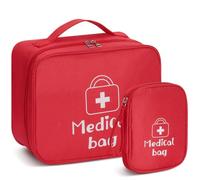 AiQInu Empty Travel Medicine Kit, 2 Pieces Empty First Aid Kit, Waterproof Large Capacity Medical Kit Empty, Emergency Medical Bag for Home, Office, Outdoors