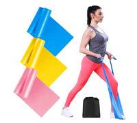 AiQInu Fitness Bands Set of 3, 2 m Fitness Bands with 3 Resistance Levels, Resistance Bands, Training Band, Exercise Band for Muscle Building, Pilates, Yoga
