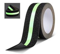 AiQInu Fluorescent Adhesive Tape, 5 m x 5 cm, Non-Slip Light Tape, Marking Tape, Glow in the Dark, for Stairs, Ladders and Slippery Floors, Indoor and Outdoor Use