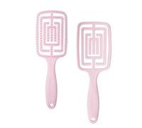 AiQInu Hair Brush, Non-Pulling Professional Vented Hair Brushes for Women & Men, Curved Hair Brush for Wet and Dry Hair, Curly & Straight Hair (Pink)