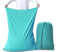 AiQInu Large Drawstring Laundry Bag Foldable Laundry Bag, 70 x 115 cm, Pack of 2
