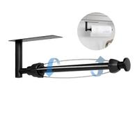 AiQInu One-Hand Operable Kitchen Roll Holder, No Drilling with Damping Effect, Self-Adhesive or Drilled, Black, Metal Acrylonitrile Butadiene Styrene, Wall/Under Cabinet