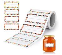 AiQInu Pack of 200 Self-Adhesive Jam Labels, Labels for Labelling, Adhesive Labels, Jam for Jam Jars, Bottles, Spice Jars