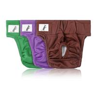 AiQInu Pack of 3 Dog Nappies for Female Dogs, Reusable Pet Pee Pants, Optimal Absorbency, Adjustable Male Nappy, Size L (Waist 35-45 cm)