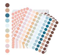AiQInu Pack of 4000 Adhesive Dots Colourful 10 mm Round Dot Stickers Marking Dots Labels Small Round Dot Stickers Mini Stickers for Office School Calendar and Crafts Paper 10 Macaron Colours