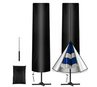 AiQInu Parasol Protective Cover with Rod, Large Cantilever Parasol Protective Cover for 3 to 4 m Round and Square Parasol, 210D Oxford, Weatherproof, UV-Anti, Windproof and Snow-Proof, 240 x 57/57 cm