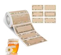 AiQInu Self-Adhesive Kraft Paper Labels for Writing on Jars Jam Bottles Bag Stickers 75 x 35 mm Pack of 500
