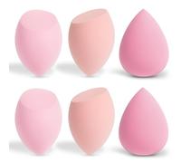 AiQInu Set of 6 Make Up Sponge, Foundation Beauty Blender, Makeup Sponge Set, Beauty Sponge for Liquid Foundation Powder, Foundation Puff Cosmetic Tool