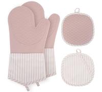 AiQInu Silicone Oven Gloves, Kitchen Oven Glove, Silicone Oven Gloves, Kitchen Gloves for Baking and Grilling
