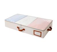 AiQInu Underbed Storage Box with Lid, 75 x 42 x 16 cm Oxford Foldable Clothes Storage Bag with Viewing Window for Duvets, Clothes, Duvets, Bedding, Pillows, Blankets