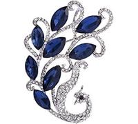 aiqiua Gold/Silver/Dark Blue Phoenix Brooch for Women Wedding Set Accessories Gifts (Color : Silver) A good choice for gifts or decorations, One Size, Agate