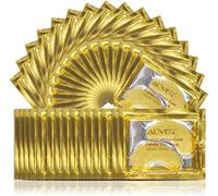 AIQIUSHA 24K Gold Under Eye Treatment Masks, Natural Gel Collagen Eye Masks, Under Eye Gel Patches Dark Circles, Anti Wrinkle, Puffy Eyes, Skincare, Hydrating, Soothing, 25 Pairs, Independent Package