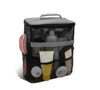 AIQIYIDBO Mesh Shower Caddy Bag - Portable Travel Organizer for Dorm Room, College Essentials, Quick Dry Hanging Shower Caddy for Men & Women - Ideal for Beach, Camping, Gym & Travel (Gray)
