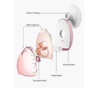 Air 1 Ultra-slim Wearable Breast Pump Replacement Parts | Style: 24mm Set (Includes All Parts)*1