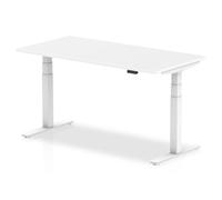 Air 1600/800 White Height Adjustable Desk With White Legs - HA01031