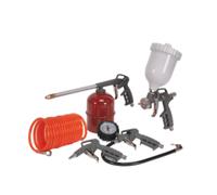 Sealey 5 Pce Air Tool KIT Inc Spray/Blow/Paraffin Gun,Tyre Inflator & Hose SA33G