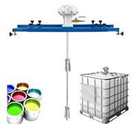 Air Agitator,275 Gallon Pneumatic Paint Mixer,1/4 HP Paint Stirring Machine Mix Tool,Stainless Steel Folding Propeller,1 Ton Tank Mixer Machine,1-10000CP Viscosity(Large 5-Cylinder:1HP)