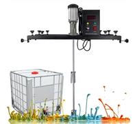 Air Agitator 980W Electric Tank Mixer Machine Pneumatic 1 Ton Paint Stirring Machine with Support Hanger Folding Propeller for Ink Dissolver Agitator