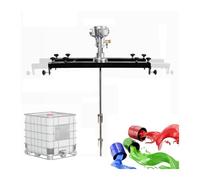 Air Agitator for Tank, 0~2500RPM Pneumatic Paint Mixer with Stainless Steel Folding Impeller, 1000L Stirring Capacity, for Paints, Coatings