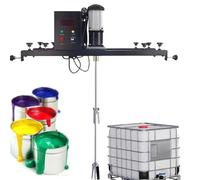 Air Agitator Mixer Machine Electric Paint Mixing Drive for Tank Stirring Folding Propeller for Ink Dissolver 980W Container with Support Hanger Mixing