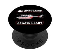 Air Ambulance Medevac Flight Medic Helicopter EMS PopSockets Adhesive PopGrip