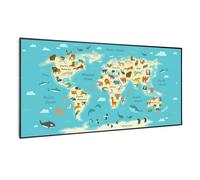 Air Art Smart Infrared Heating map with Animals 120x60cm 700W