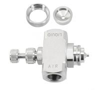Air Atomizing Nozzle 304 Stainless Steel for Humidification, Low Pressure Misting Spray Tip with Adjustable Flow, Cone-Shape Mist Sprayer, BSPT 1/4 Thread
