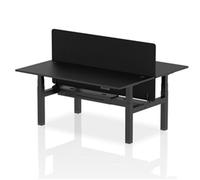 Air B2B 1800x800mm Adjustable 2P Bench Desk CP Black/Black + Screen