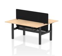 Air B2B 1800x800mm Adjustable 2P Bench Desk CP Maple/Black + Screen