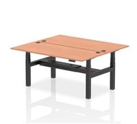 Air B2B 1800x800mm Height Adjustable 2P Bench Desk CP Beech/Black