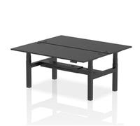 Air B2B 1800x800mm Height Adjustable 2P Bench Desk CP Black/Black
