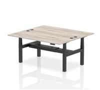 Air B2B 1800x800mm Height Adjustable 2P Bench Desk CP Grey Oak/Black