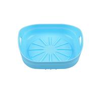 Air Baking Tray Silicone Pot Reusable Thin Round Home Kitchen Pizza Mat with Handles Non Stick Grill Accessories Liner Reusable Silicone Basket Round