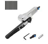 Air Belt Sander, Pneumatic Belt Sander, Speed Adjustable, 16000RPM Mini Belt Grinder with 10pcs Sanding Belts, Belt Sanders Polishing Machine for Metal Wood Plastic